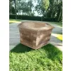 Drewniana donica sześciokątna opalana 47cm grubość ścian 4cm