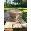 Drewniana donica sześciokątna opalana 47cm grubość ścian 4cm