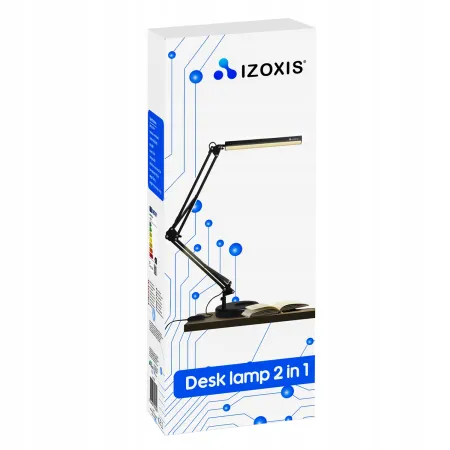 Lampka biurkowa Izoxis Lampa Kreślarska LED czarny moc do 5,6 W